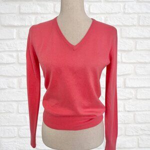 Vintage Deans of Scotland Lightweight V-Neck Pink Sweater Size Medium